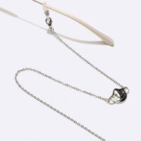 Silver-colored metal non-slip chain, with mask, for glasses and masks GL1502