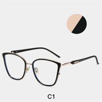 Combined frame (metal + TR90) or glasses with blue light protection, with spring hinges FA87106