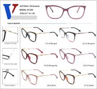 Plastic acetate TR90 + metall frame with spring hinges D1509-DA