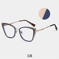 Combined frame (metal + TR90) or glasses with blue light protection, with spring hinges FA87261