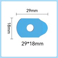 Липкий сегмент (липучки, слиперы, противоскользящие накладки для блокировки) для линз, синий цвет, материал полиэтилен, 1000 штук, NY-0991