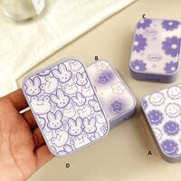 Набор для мягких контактных линз XY5055紫色笑脸兔花