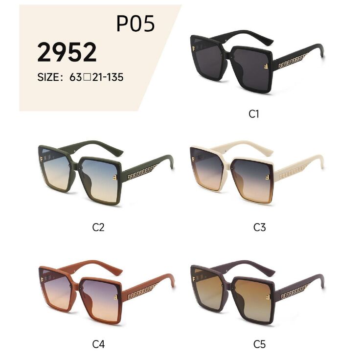 Polarized metal + TR90 sunglasses P05KY 2952