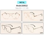 Metal eyeglasses frame for men with spring hinges 260022 (item in stock)