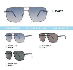 Metal frame polarized sunglasses S3010T