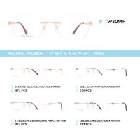 Titanium metal rimless frame TW2014P