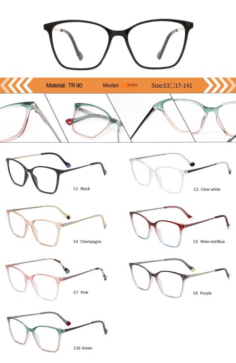 Plastic TR90 frame for women with spring hinges SY1032-DA