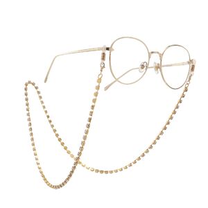 Metal non-slip chain, with rhinestones, for glasses and masks GA079
