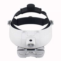 Binocular magnifier with backlight, magnifying glass with head mount 81001-H-XX, magnification: 1X, 1,5X, 2X, 2,5X, 3,5X