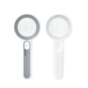 Magnifier with universal backlight, magnifying glass with handle 5012C-XX, diameter 50 mm, magnification: 5Х