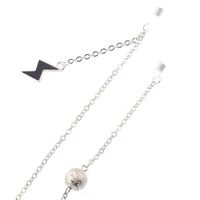 Металлическая нескользящая цепочка, с подвеской-молния и жемчугом, для очков и масок GL189