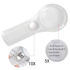 Magnifier, magnifying glass with handle 88073-XX, diameter: 50 mm, magnification: 5X, 10X