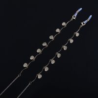 Металлическая нескользящая цепочка золотого цвета, с золотыми ракушками, для очков и масок GL741