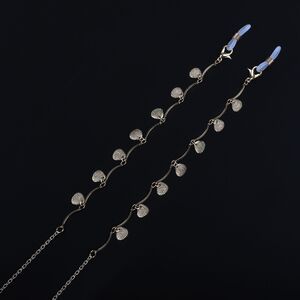 Металлическая нескользящая цепочка золотого цвета, с золотыми ракушками, для очков и масок GL741