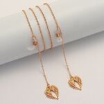 Металлическая нескользящая цепочка золотого цвета, с крыльями, для очков и масок GL1868