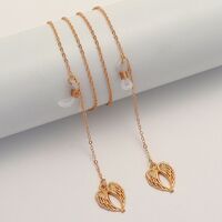 Металлическая нескользящая цепочка золотого цвета, с крыльями, для очков и масок GL1868