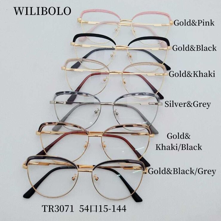 Metal + TR90 ultrathin women's frames with spring hinges Wilibolo TR3071