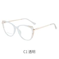 Combined frame (metal + TR90) or glasses with blue light protection, with spring hinges FA87145