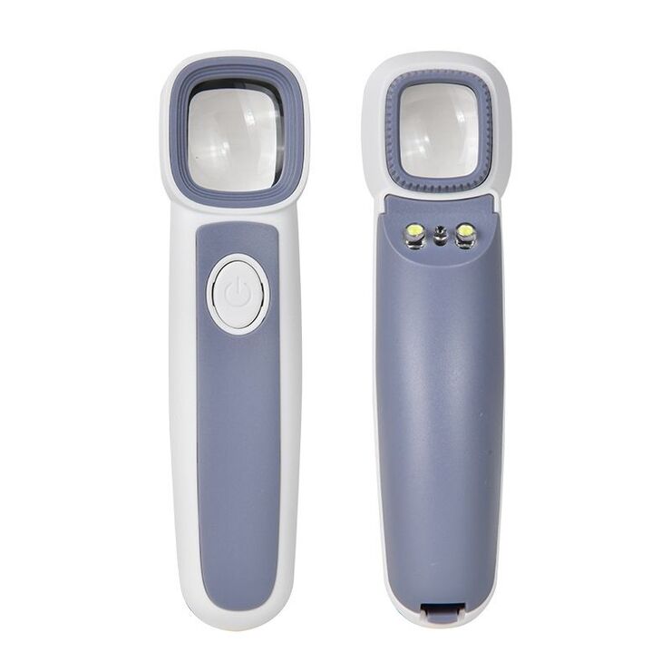 Лупа портативная карманная с подсветкой и УФ-светом 18070, размеры: 26*22 мм, увеличение: 32X, 36Х, 44Х, 50Х