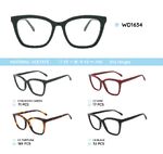 Plastic acetate eyeglasses frame with spring hinges WD1634