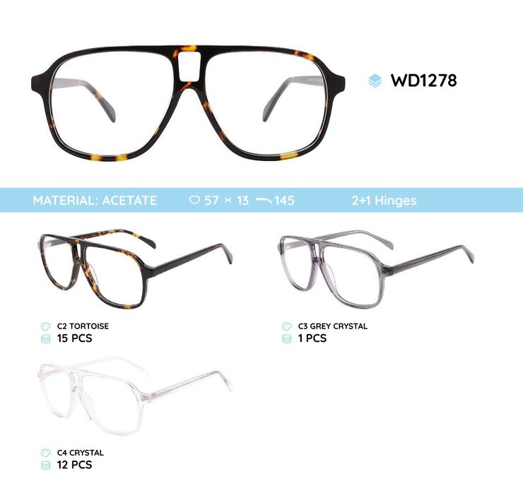 Plastic frames for glasses acetate material WD1278