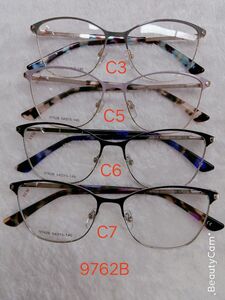 Metal frame for glasses with spring hinges 9762B