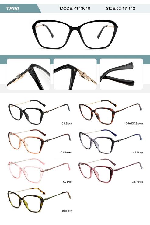 Оправа пластиковая из TR90 женская с флексом YT13018-DA