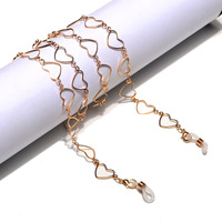 Металлическая маленькая цепочка для очков ручной работы из высококачественного металла с ромашками GL1193