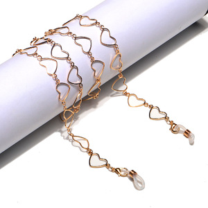 Цепочка для очков с полыми сердечками GL1193