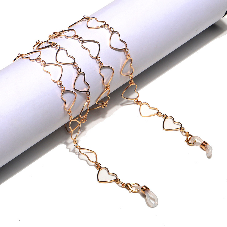 Металлическая маленькая цепочка для очков ручной работы из высококачественного металла с ромашками GL1193