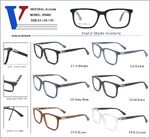 Plastic acetate frame with spring hinges D5002-DA