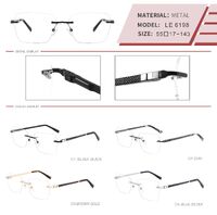 Оправа металлическая безободковая на винтах мужская с флексом LE6198-DA