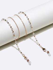 Glasses chain with beads and crystals GL1327