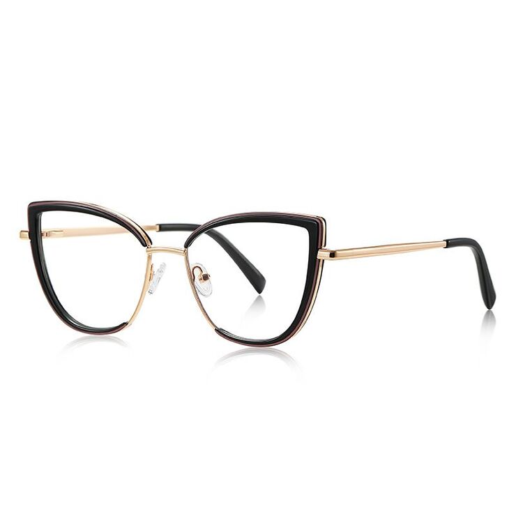 Metal + TR90 plastic Blue Blocker glasses frame for women with UV and blue light protection lenses More FCS3153