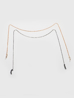 Fashion mixed color glasses chain of rice beads with tassels GM039