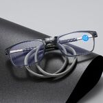 Plastic magnetic glasses for reading, with Blue ray cut protection, diopters from +1.00 to +4.00, RMC=62-64, KY90磁吸挂脖老花