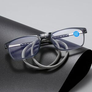 Plastic magnetic glasses for reading, with Blue ray cut protection, diopters from +1.00 to +4.00, RMC=62-64, KY90磁吸挂脖老花