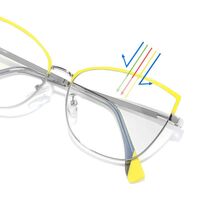 Metal glasses with blue light and UV protection 9742-GT