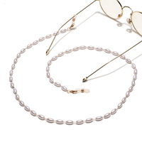 Acrylic golden and transparent glasses chain GL1417