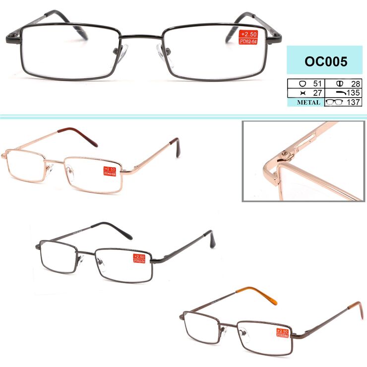 Corrective glasses lecturer in metal frames OCHI OC005 diopters +1.00 to +4.5, -4.50 to -10.00 RMC: 62-64 mm