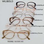 Metal + TR90 plastic ultrathin women's frames with spring hinges Wilibolo TR3082