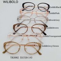 Metal + TR90 plastic ultrathin women's frames with spring hinges Wilibolo TR3082