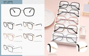 Combined plastic acetate + metal frame for women, with spring hinges Big City MS8366B