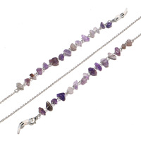 Золотая цепочка для очков со стрелой в сердце со стразами GL1201