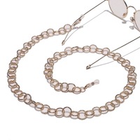 Black thick round metal glasses chain GL1400