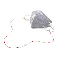 Металлическая цепочка с красными бусинами для очков и масок GL1124