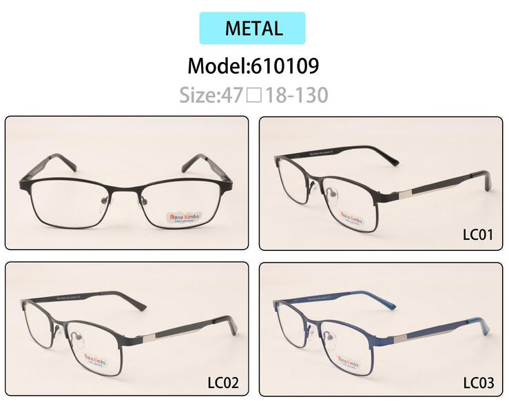 Metal eyeglasses frame for kids with spring hinges Nano Bimbo 610109 (item in stock)