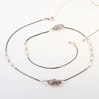 Металлическая нескользящая цепочка, с золотой жемчужиной, для очков и масок GL1016