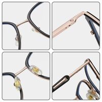 Combined frame (metal + TR90) or glasses with blue light protection, with spring hinges FA87106