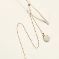 Металлическая нескользящая цепочка золотого цвета, с жемчужным шаром, для очков и масок GL1845